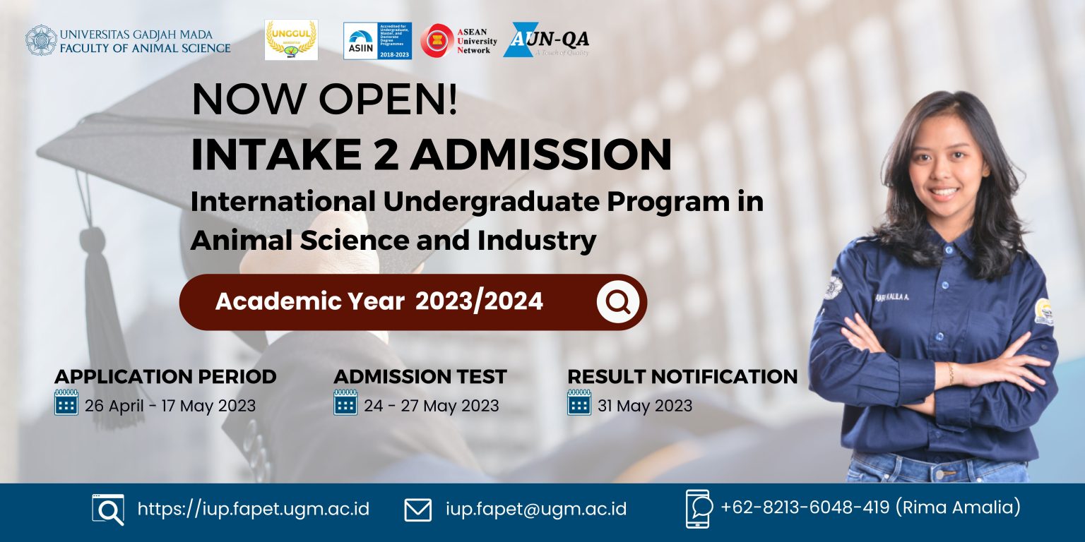 Now Open! Intake 2 Admission for IUP Animal Science and Industry